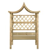 VidaXL Pergola met dak en bank geïmpregneerd grenenhout