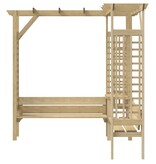 VidaXL Hoekpergola met bank geïmpregneerd grenenhout