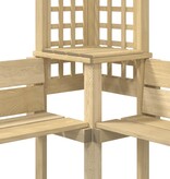 VidaXL Hoekpergola met bank geïmpregneerd grenenhout