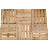 VidaXL Terrastegels 6 st 50x50 cm hout bruin