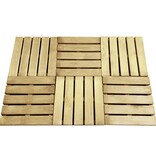 VidaXL Terrastegels 6 st 50x50 cm hout groen