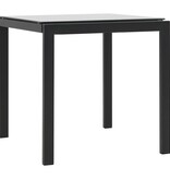 VidaXL Ligbedden 2 st met tafel poly rattan en textileen zwart