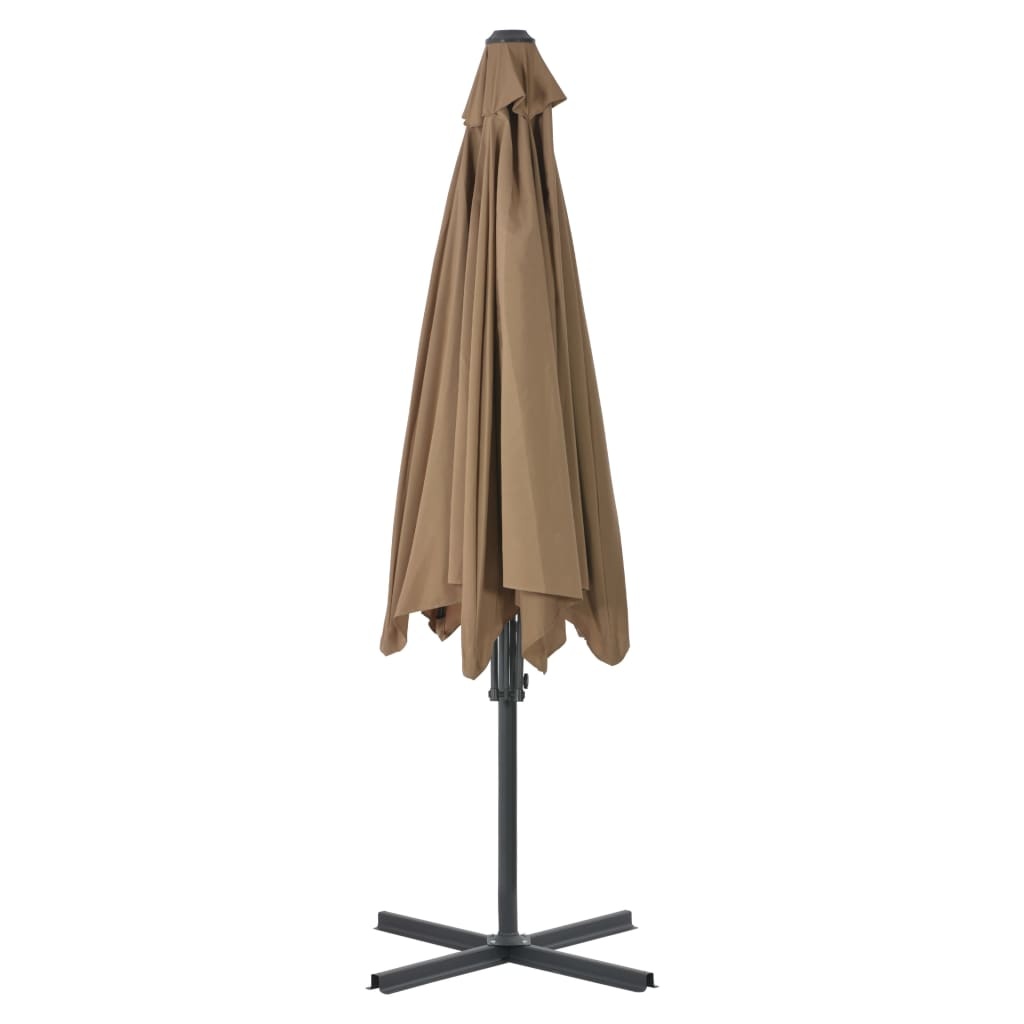 VidaXL Parasol met stalen paal 300 cm taupe
