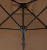 VidaXL Parasol met stalen paal 300 cm taupe