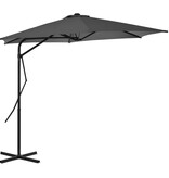 VidaXL Parasol met stalen paal 300 cm antraciet