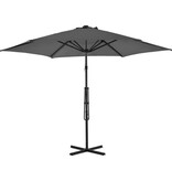 VidaXL Parasol met stalen paal 300 cm antraciet