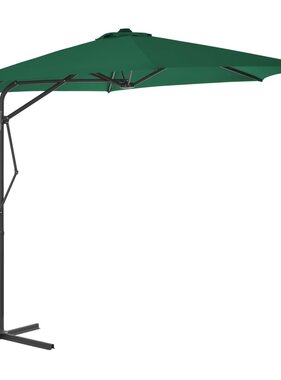 VidaXL Parasol met stalen paal 300 cm groen