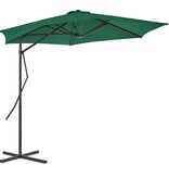 VidaXL Parasol met stalen paal 300 cm groen