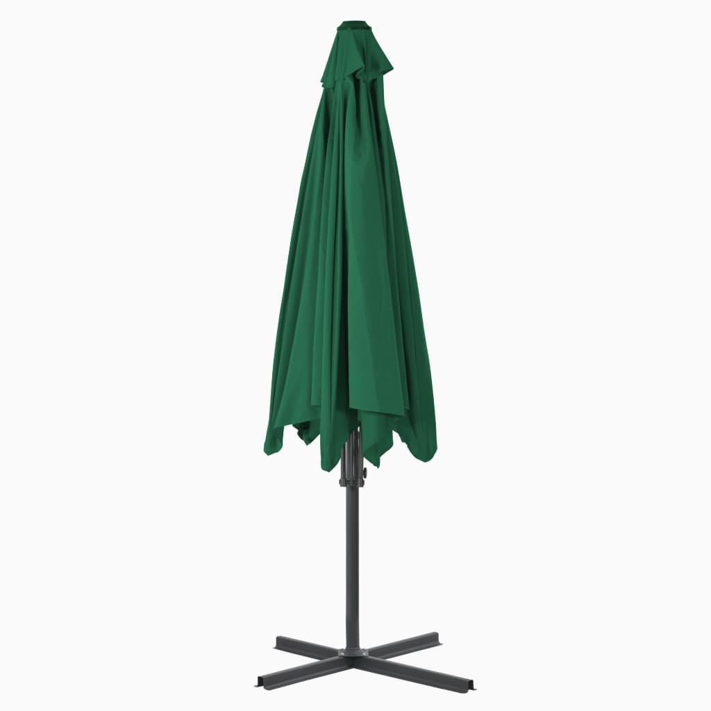 VidaXL Parasol met stalen paal 300 cm groen