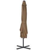 VidaXL Parasol met stalen paal 250x250 cm taupe