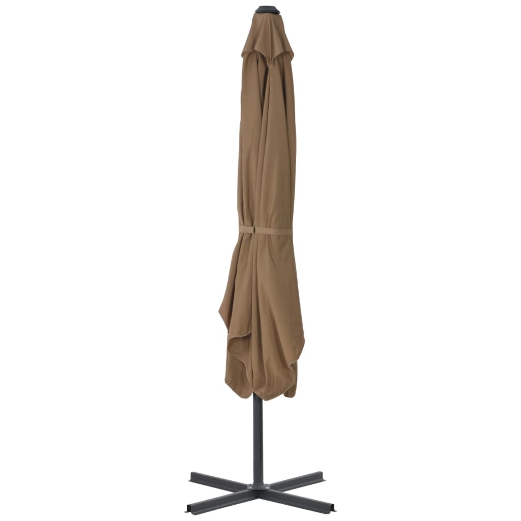VidaXL Parasol met stalen paal 250x250 cm taupe