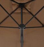 VidaXL Parasol met stalen paal 250x250 cm taupe
