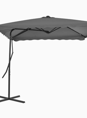 VidaXL Parasol met stalen paal 250x250 cm antraciet