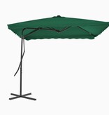 VidaXL Parasol met stalen paal 250x250 cm groen