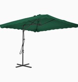 VidaXL Parasol met stalen paal 250x250 cm groen