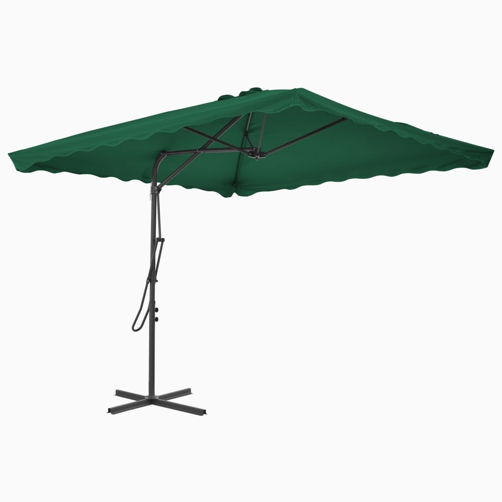 VidaXL Parasol met stalen paal 250x250 cm groen