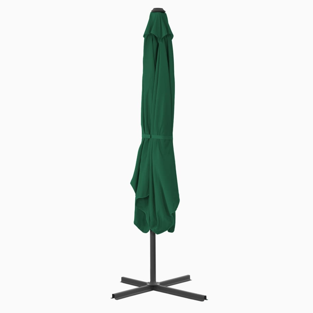 VidaXL Parasol met stalen paal 250x250 cm groen