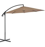 VidaXL Zweefparasol met stalen paal 300 cm taupe