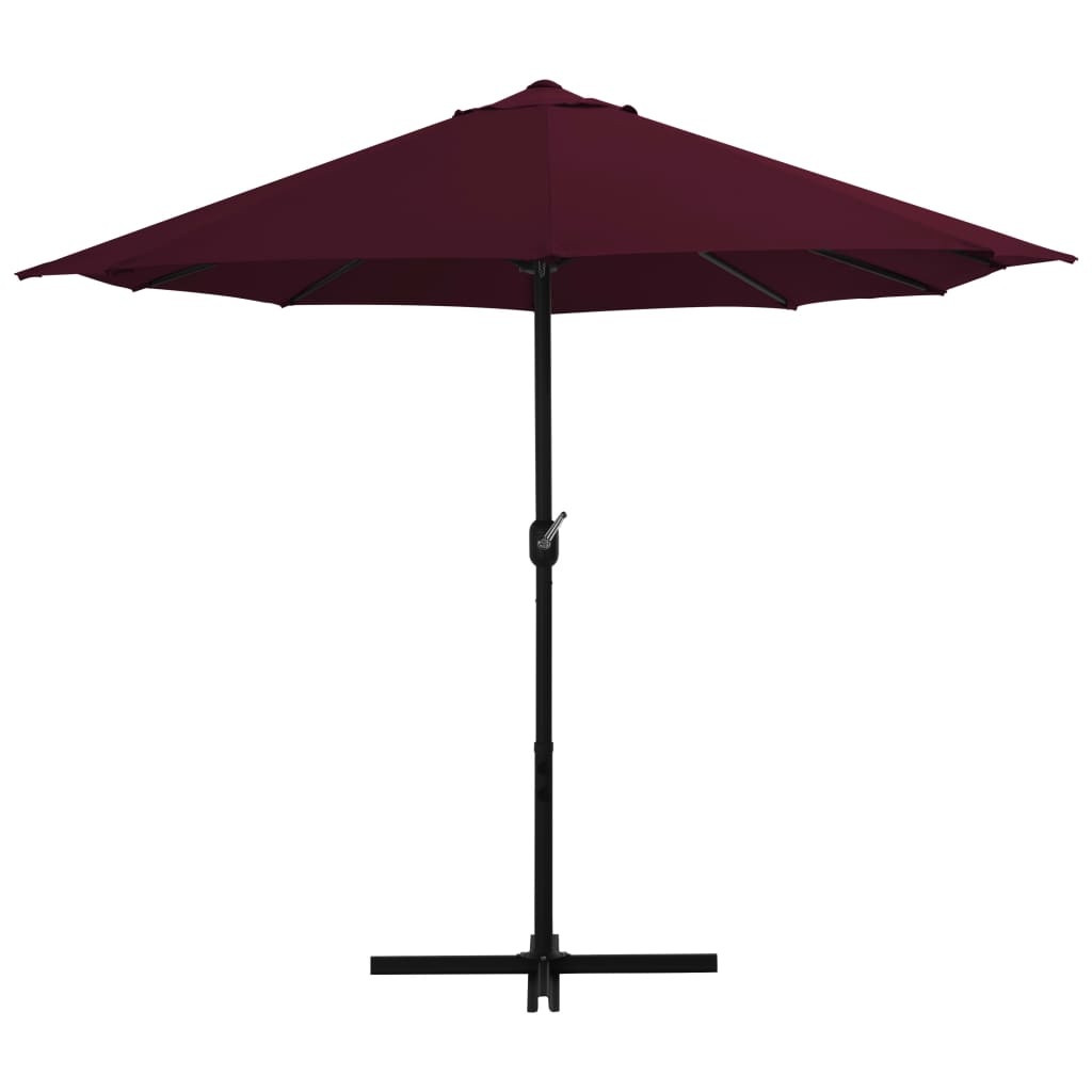 VidaXL Parasol met aluminium paal 460x270 cm bordeauxrood