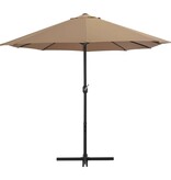 VidaXL Parasol met aluminium paal 460x270 cm taupe