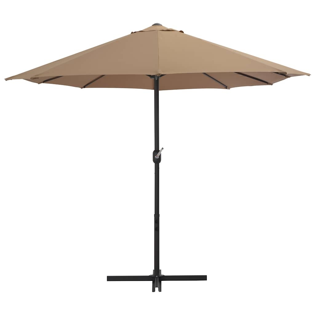 VidaXL Parasol met aluminium paal 460x270 cm taupe