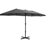 VidaXL Parasol met aluminium paal 460x270 cm antraciet