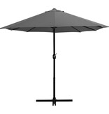VidaXL Parasol met aluminium paal 460x270 cm antraciet