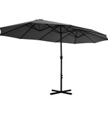 VidaXL Parasol met aluminium paal 460x270 cm antraciet