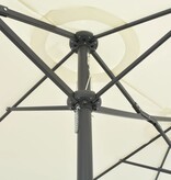 VidaXL Parasol met aluminium paal 460x270 cm zandkleurig