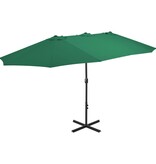 VidaXL Parasol met aluminium paal 460x270 cm groen