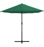 VidaXL Parasol met aluminium paal 460x270 cm groen
