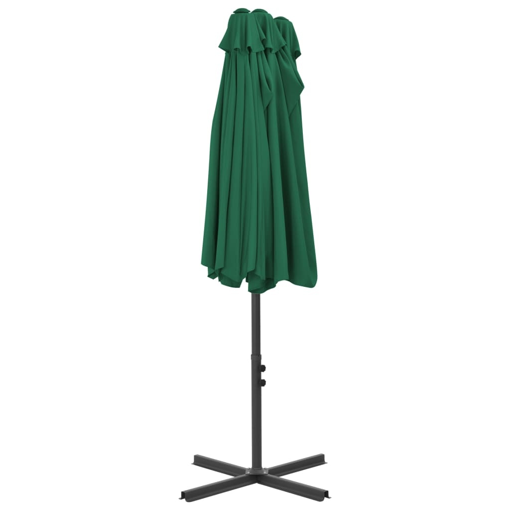 VidaXL Parasol met aluminium paal 460x270 cm groen