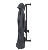VidaXL Wandparasol met metalen paal 300 cm antraciet