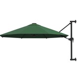 VidaXL Wandparasol met metalen paal 300 cm groen