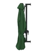 VidaXL Wandparasol met metalen paal 300 cm groen