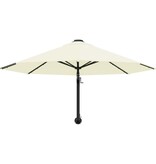 VidaXL Wandparasol met metalen paal 300 cm zandkleurig
