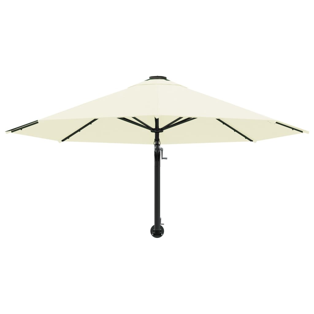 VidaXL Wandparasol met metalen paal 300 cm zandkleurig
