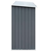 VidaXL Haardhoutschuur 330x84x152 cm gegalvaniseerd staal grijs