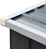 VidaXL Haardhoutschuur 330x84x152 cm gegalvaniseerd staal grijs