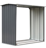 VidaXL Haardhoutschuur 172x91x154 cm gegalvaniseerd staal grijs