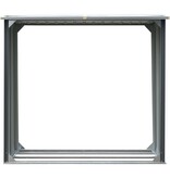 VidaXL Haardhoutschuur 172x91x154 cm gegalvaniseerd staal grijs