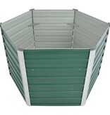 VidaXL Plantenbak verhoogd 129x129x77 cm gegalvaniseerd staal groen