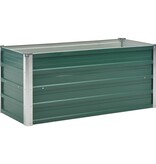 VidaXL Plantenbak verhoogd 100x40x45 cm gegalvaniseerd staal groen