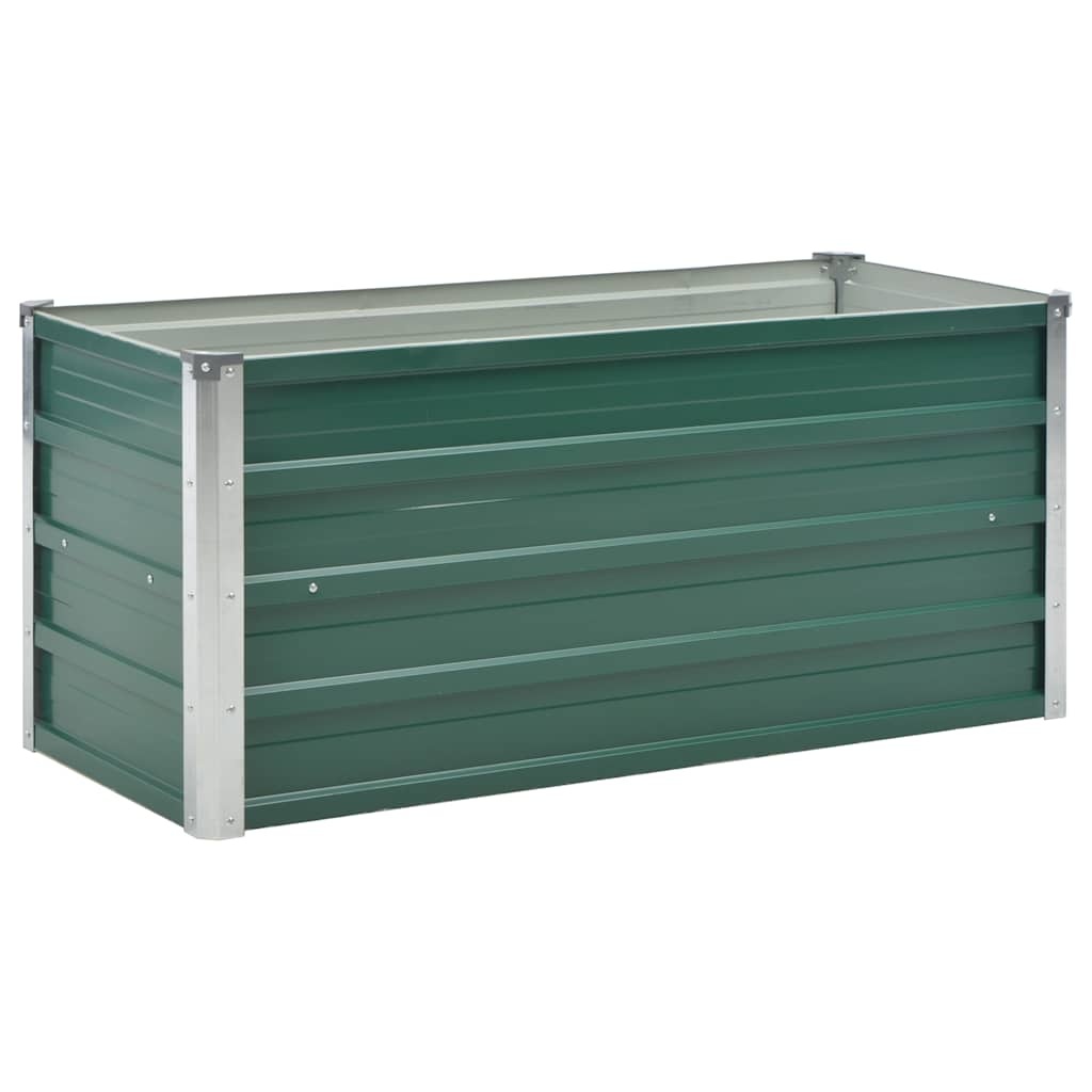 VidaXL Plantenbak verhoogd 100x40x45 cm gegalvaniseerd staal groen
