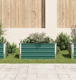 VidaXL Plantenbak verhoogd 100x40x45 cm gegalvaniseerd staal groen