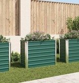 VidaXL Plantenbak verhoogd 100x40x77 cm gegalvaniseerd staal groen