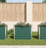 VidaXL Plantenbak verhoogd 100x40x77 cm gegalvaniseerd staal groen