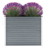 VidaXL Plantenbak verhoogd 100x40x77 cm gegalvaniseerd staal grijs