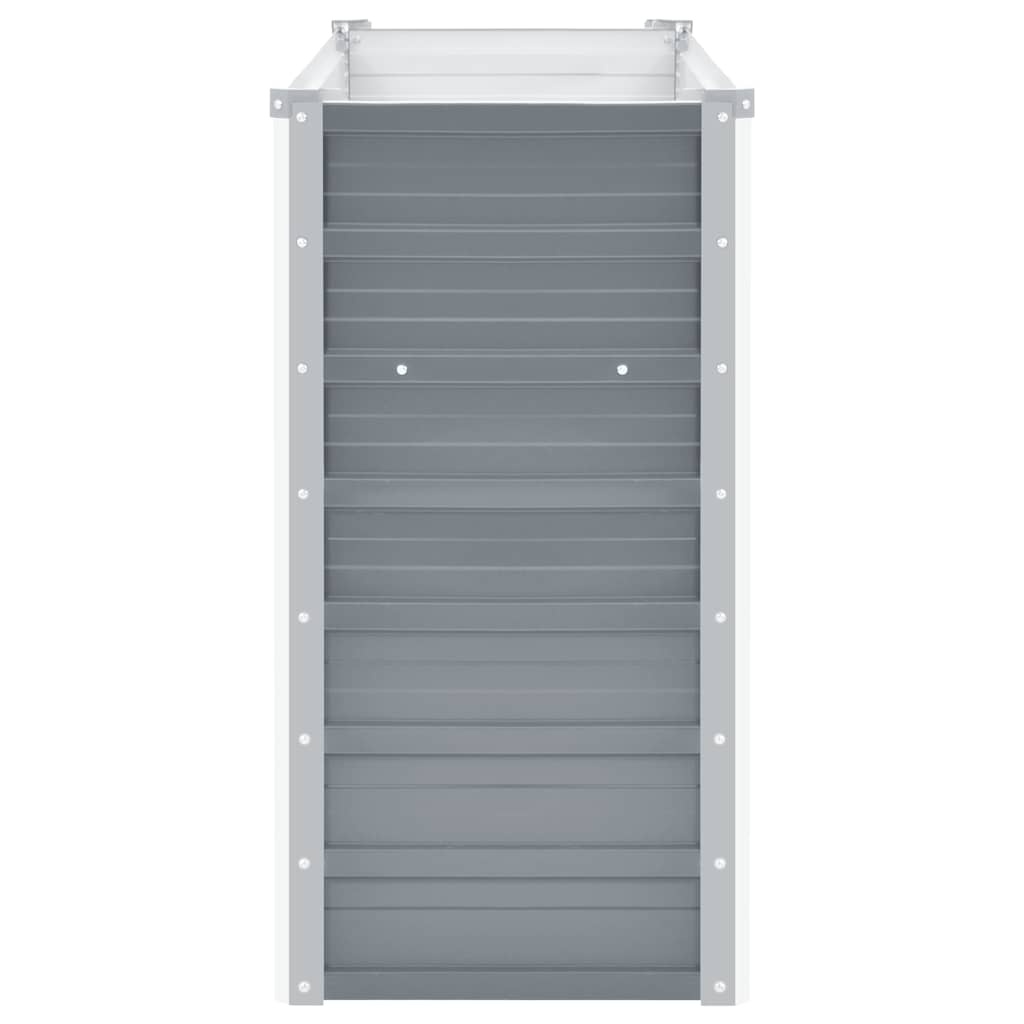 VidaXL Plantenbak verhoogd 100x40x77 cm gegalvaniseerd staal grijs