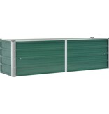 VidaXL Plantenbak verhoogd 160x40x45 cm gegalvaniseerd staal groen
